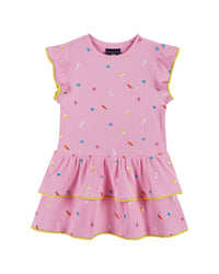 Andy & Evan Printed Rib Dress