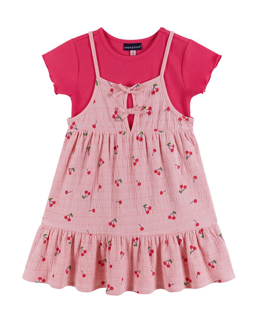 Andy & Evan Ribbed T-Shirt And Dress Set