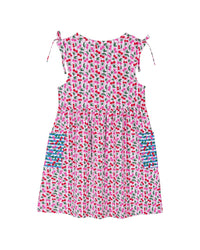 Andy & Evan Cherry Print Blocked Dress