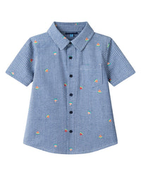 Andy & Evan Watermelon Seersucker Shirt
