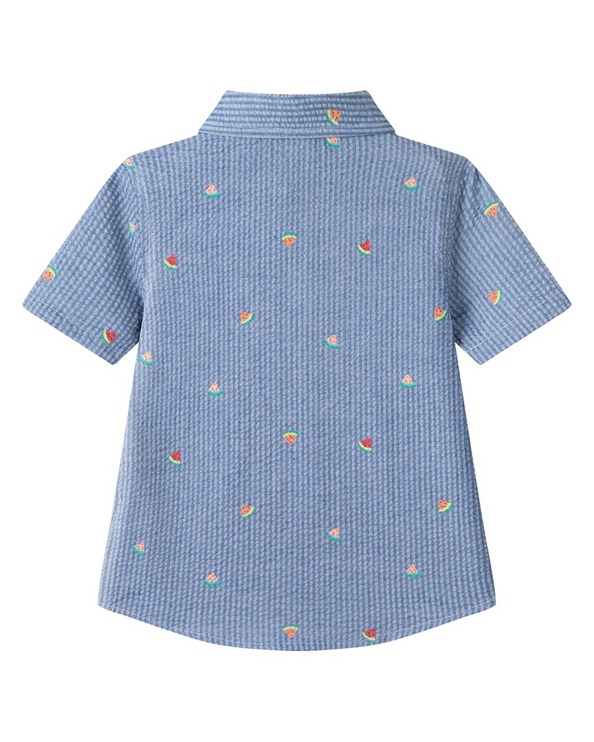 Andy & Evan Watermelon Seersucker Shirt