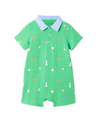 Andy & Evan Printed Polo Romper