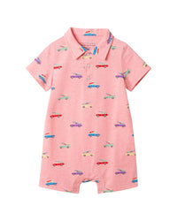 Andy & Evan Printed Polo Romper