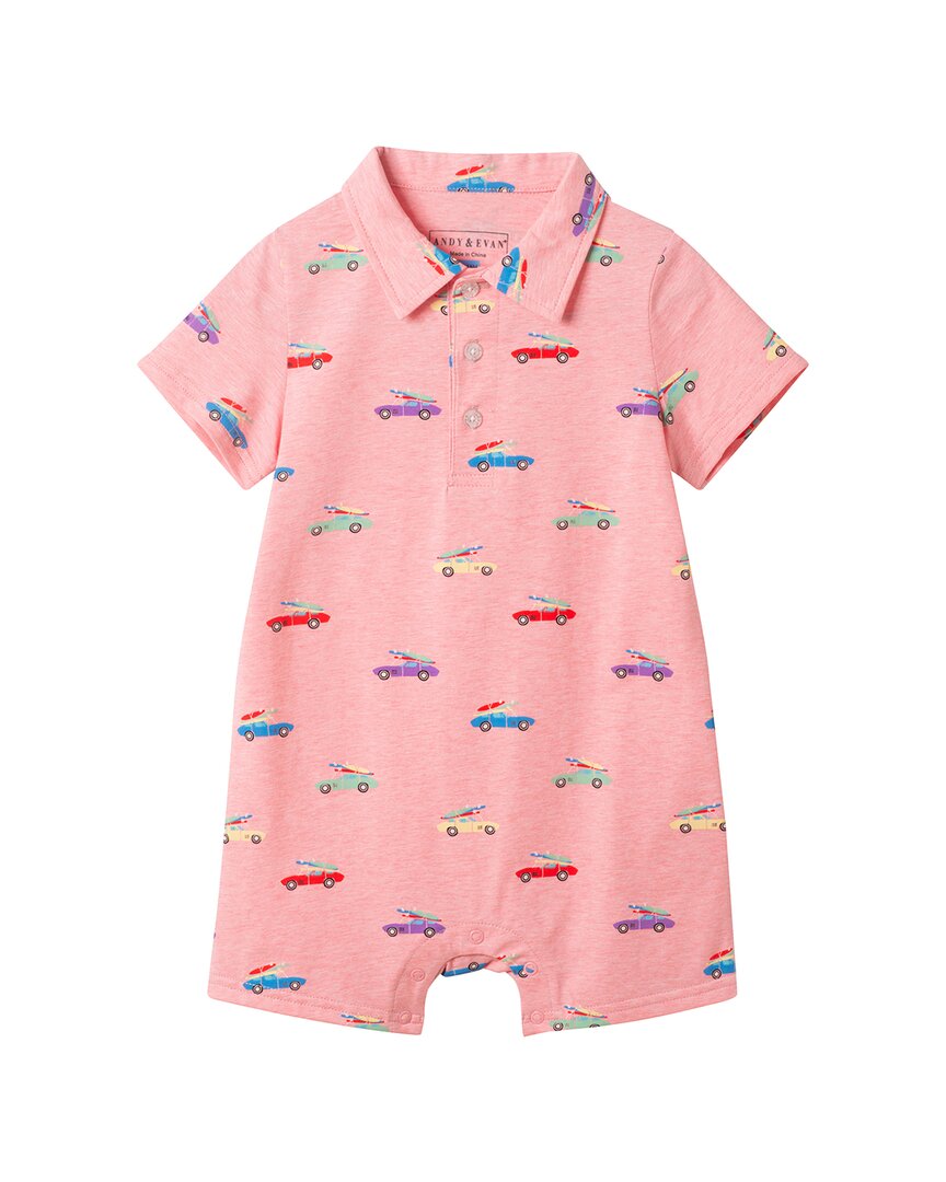 Andy & Evan Printed Polo Romper