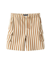 Andy & Evan Beige Striped Quilted Short