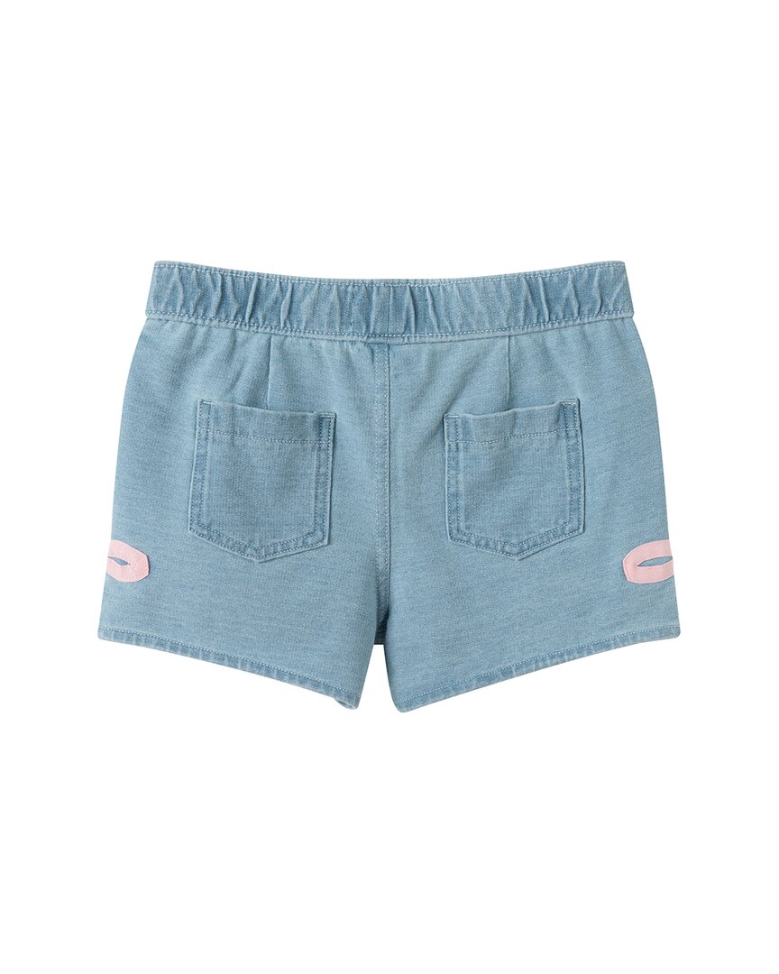 Andy & Evan Bow Hem Knit Denim Short