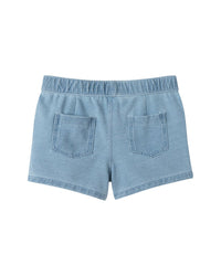 Andy & Evan Crochet Flower Knit Denim Short