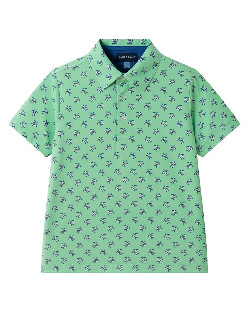 Andy & Evan Printed Turtle Polo Shirt
