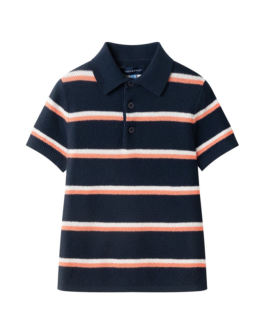 Andy & Evan Stripe Polo Sweater