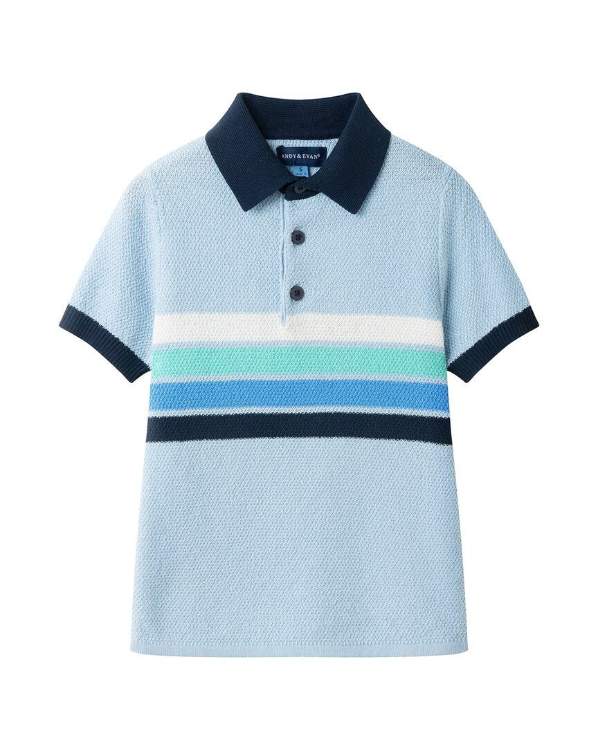 Andy & Evan Stripe Polo Sweater