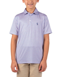 Tailorbyrd Floral Geo Performance Polo Shirt