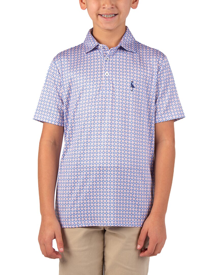 Tailorbyrd Floral Geo Performance Polo Shirt