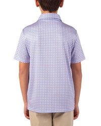 Tailorbyrd Floral Geo Performance Polo Shirt