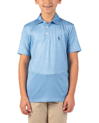 Tailorbyrd Abstract Geo Performance Polo Shirt