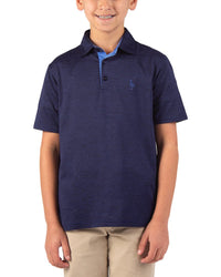 Tailorbyrd Melange Mesh Performance Polo Shirt