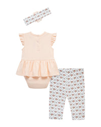 Little Me Ballet Bodysuit Pant Headband