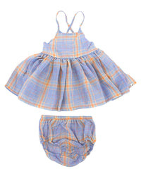 Oh Baby! Mandras Plaid Party Dress (Panty To 2-3)