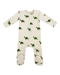 Oh Baby! Dinosaur Print Zipper Footie