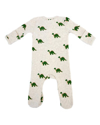Oh Baby! Dinosaur Print Zipper Footie
