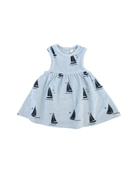 Oh Baby! Denim Sailboats Print Tank Dress