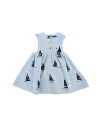 Oh Baby! Denim Sailboats Print Tank Dress