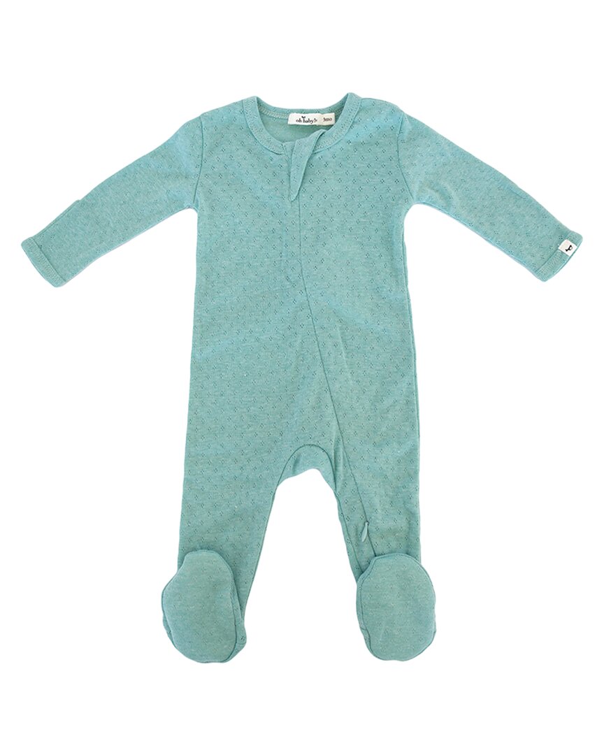 Oh Baby! Pointelle Zipper Footie