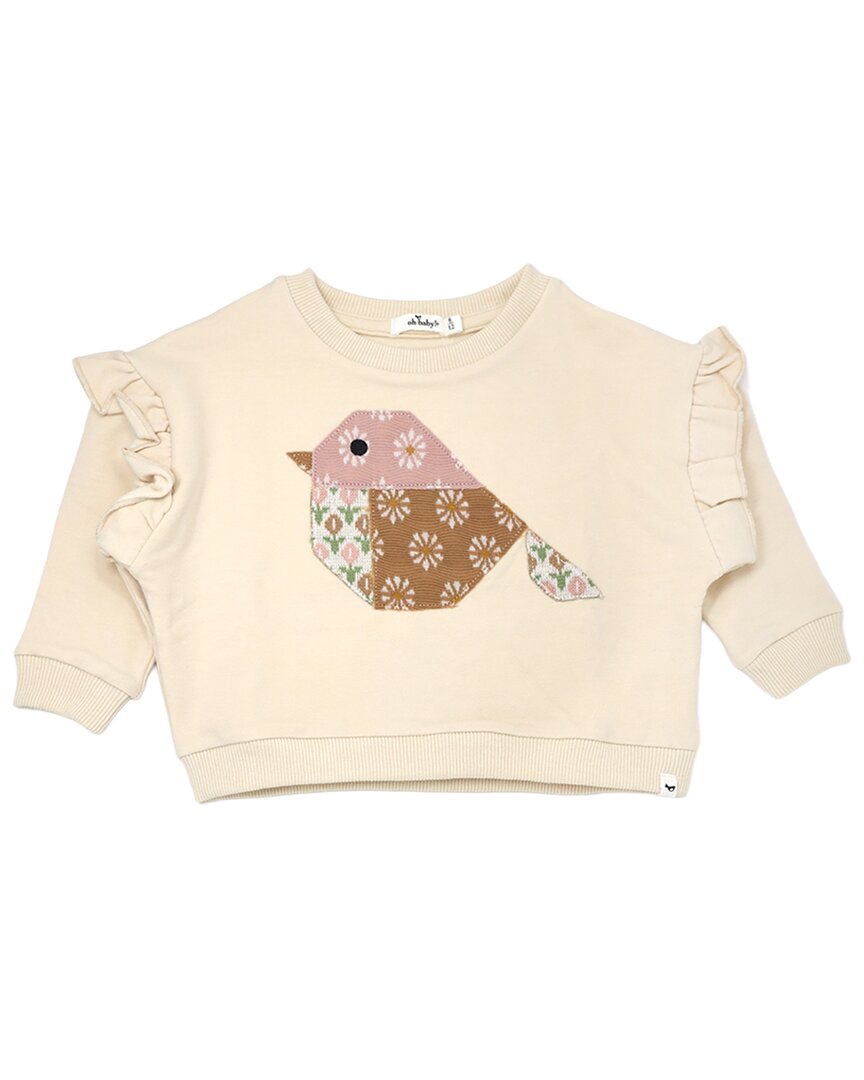 Oh Baby! Quilted Bird Applique Millie Slouch Sweater