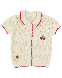 Pepa London Crochet Cherry Detail Cardigan