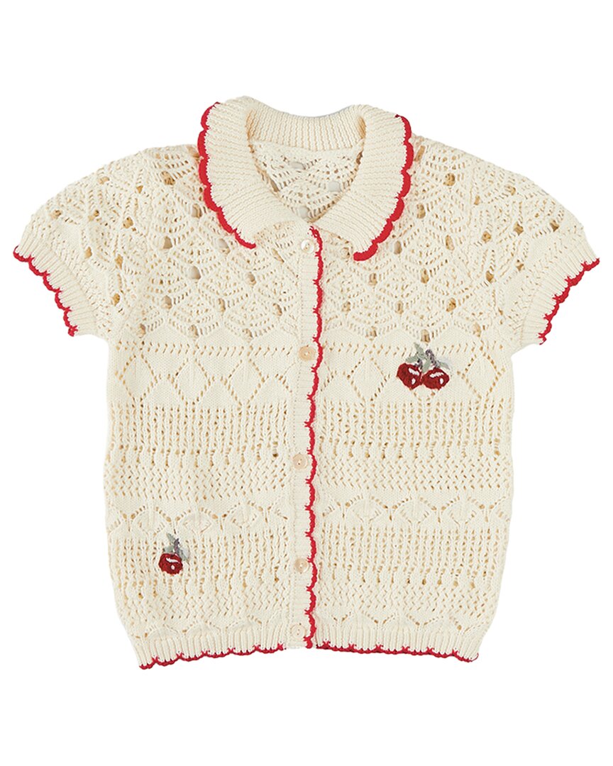 Pepa London Crochet Cherry Detail Cardigan