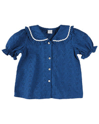 Pepa London Broderie Anglaise Statement Collar Shirt