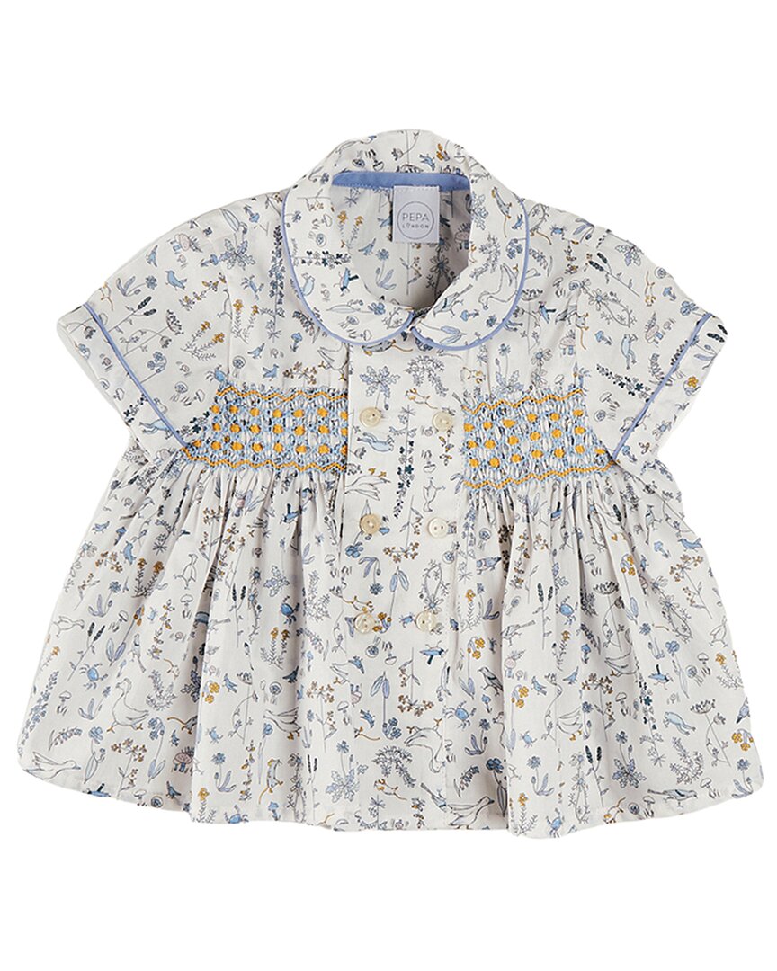 Pepa London Ellis Liberty Print Hand-Smocked Short
