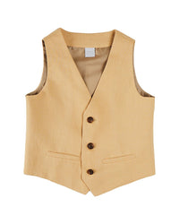 Pepa London Plain Light Linen-Blend Vest