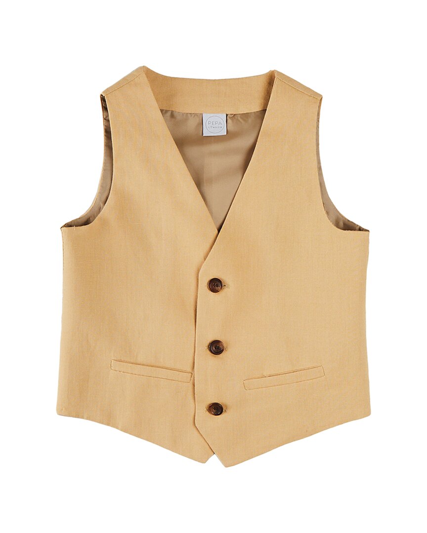 Pepa London Plain Light Linen-Blend Vest