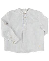 Pepa London Stafford Striped Mao Collar Shirt