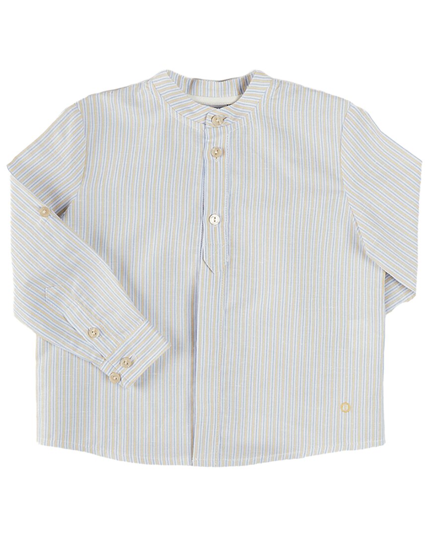Pepa London Stafford Striped Mao Collar Shirt