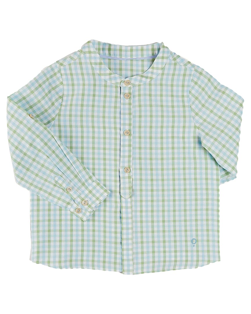 Pepa London Maxwell Gingham Mao Collar Shirt