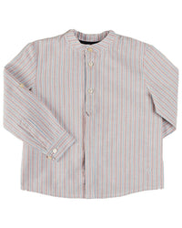 Pepa London Beaufort Striped Mao Collar Shirt