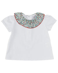 Pepa London Evelyn Floral Ruffle Collar Top
