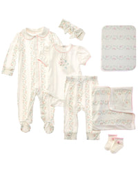Shabby Chic Shabby Chic 7Pc Footie, Bodysuit & Pant Set