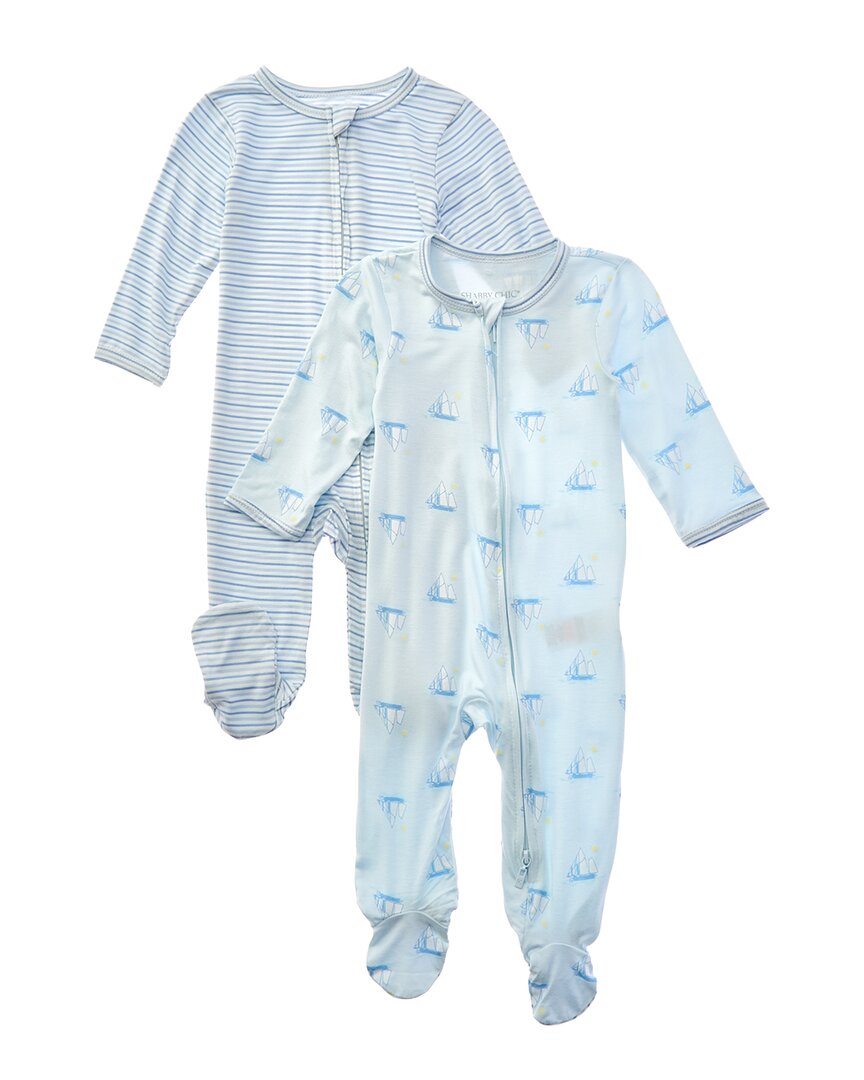 Shabby Chic Shabby Chic Set Of 2 Footie Pajamas