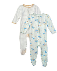Shabby Chic Shabby Chic Set Of 2 Footie Pajamas
