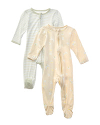 Shabby Chic Shabby Chic Set Of 2 Footie Pajamas