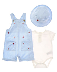 Shabby Chic Shabby Chic 3Pc Shortalls Set