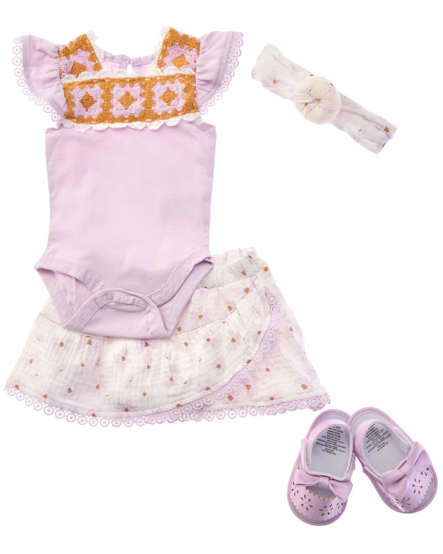 Rachel Zoe 4Pc Romper & Skirt Set