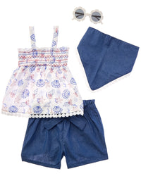 Rachel Zoe 4Pc Top & Short Set