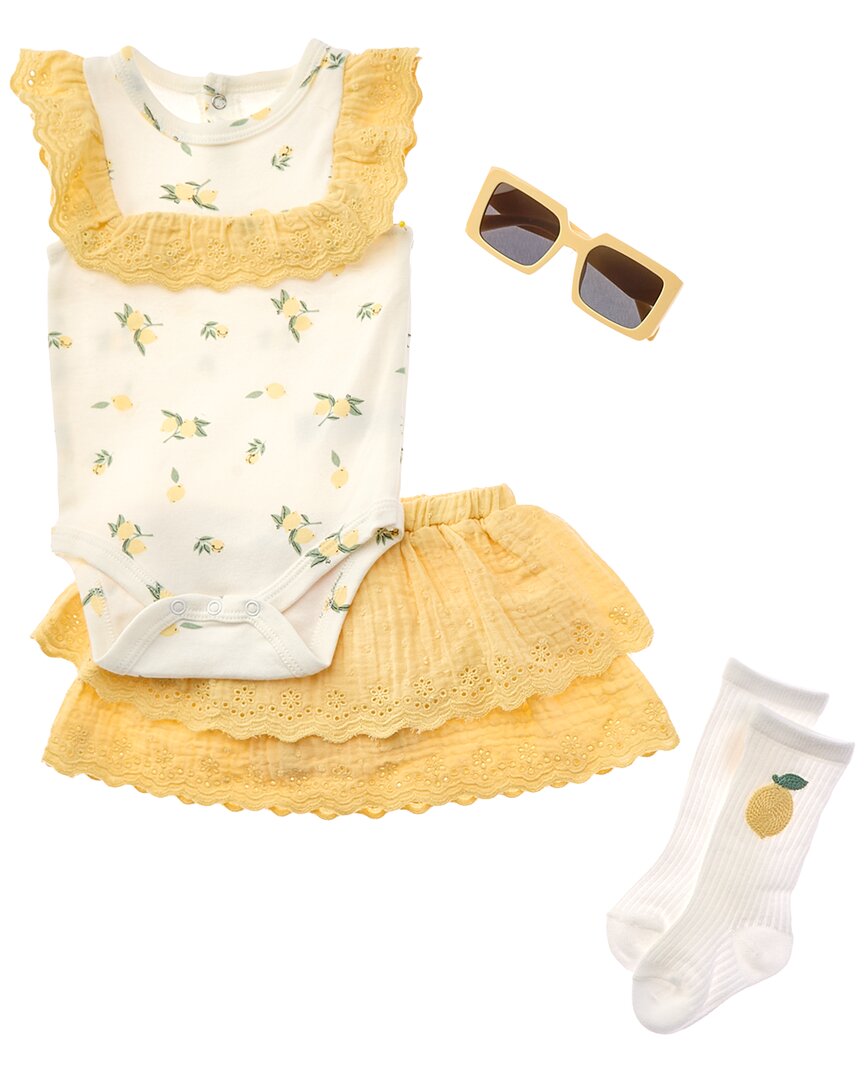 Rachel Zoe 4Pc Romper & Skirt Set