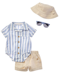 Rachel Zoe 4Pc Romper & Short Set