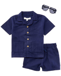 Rachel Zoe 3Pc Knit Top & Short Set