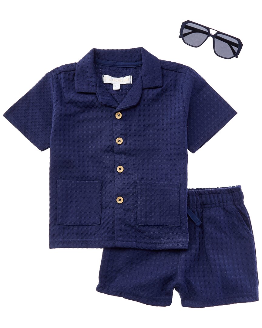 Rachel Zoe 3Pc Knit Top & Short Set