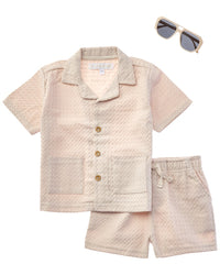 Rachel Zoe 3Pc Knit Top & Short Set